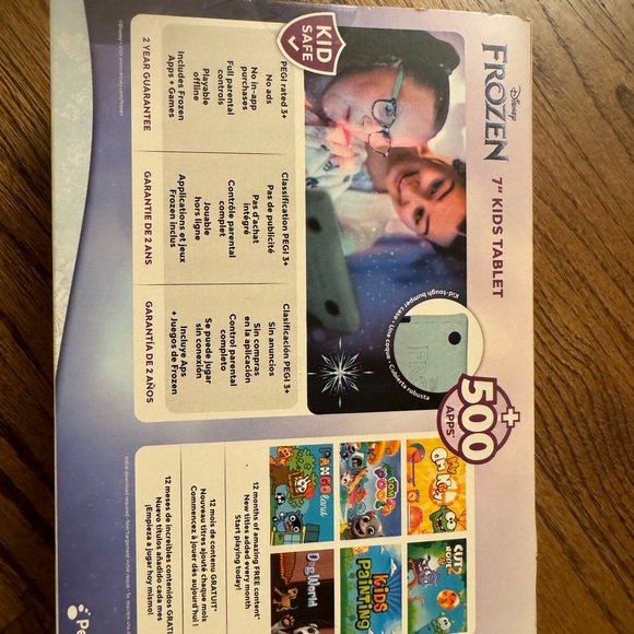 Factory Sealed Pebble Gear Disney Frozen 2 7" Kids Wi-Fi Tablet 16GB Light Blue - Picture 3 of 4